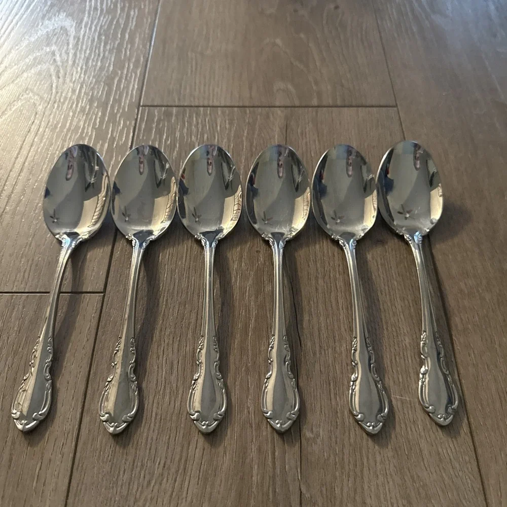 6 PCs 18/10 Stainless RSVP WIMBERLY Oval Place Soup Spoons 7